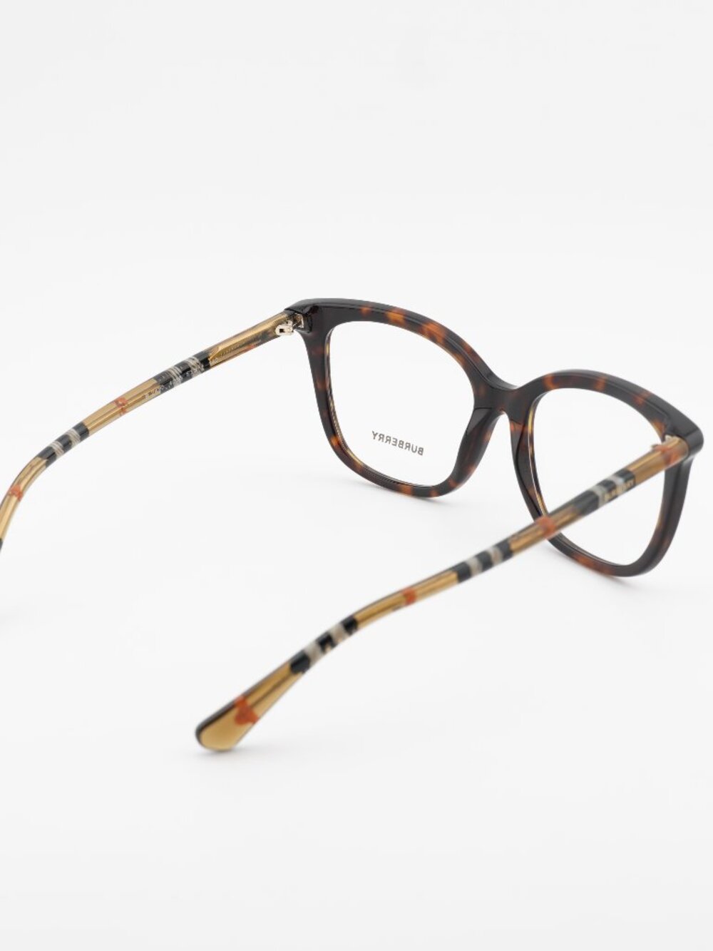 Burberry BE2430 4216 Square Eyeglasses 53mm – Havana / Check Brown - Picture 8 of 8